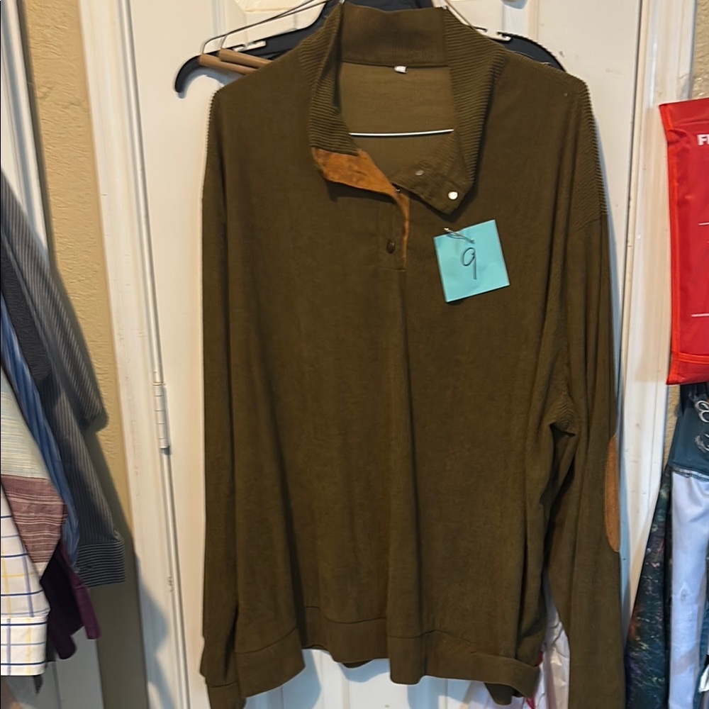 Brown Long Sleeve Polo Shirt